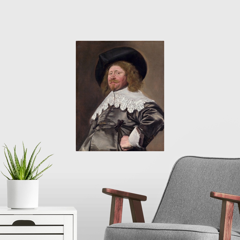 A modern room featuring This brilliantly painted portrait can be dated on the basis of the stylish costume. Duyst van Voo...