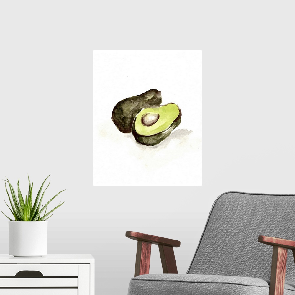 A modern room featuring Veggie Sketch Plain II - Avocado