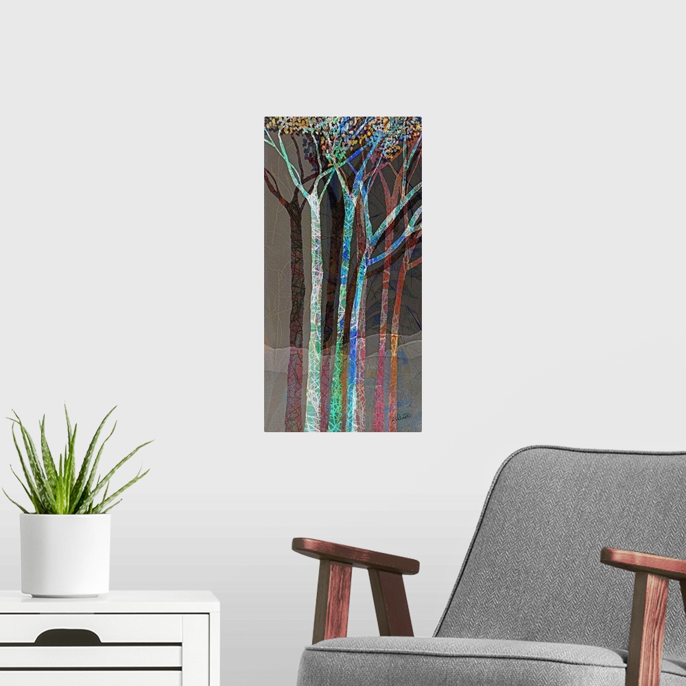 A modern room featuring Party Trees