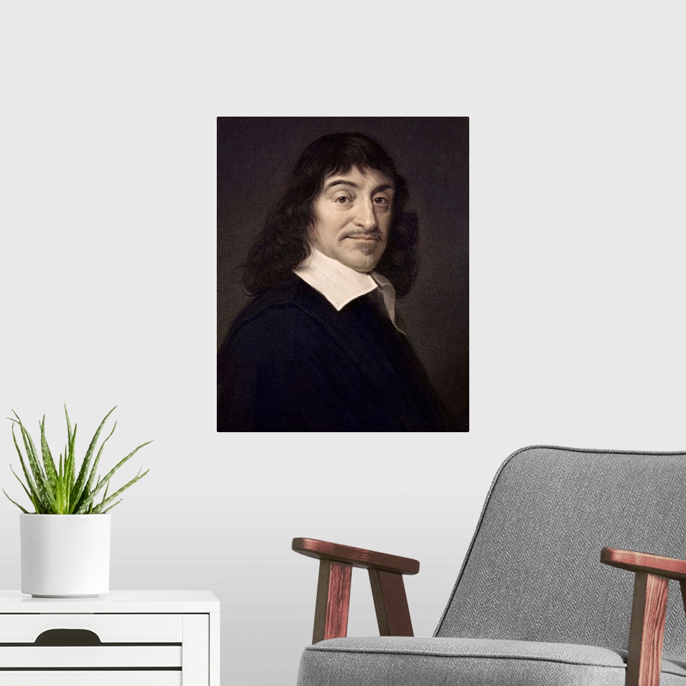 A modern room featuring Rene Descartes, French mathematician and philosopher (31st March 1596 - 11 February 1650). 1835 S...
