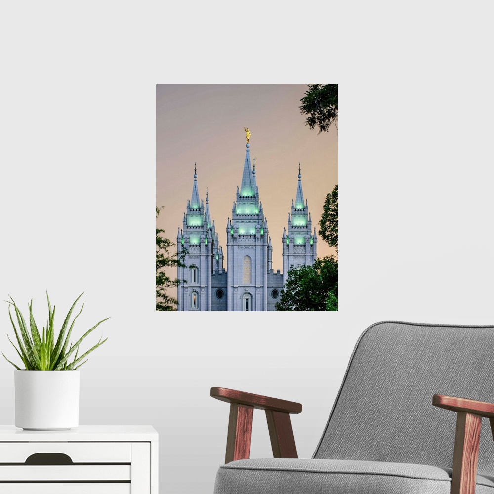 A modern room featuring The Salt Lake City Utah Temple is one of the earliest temples to be constructed. As the fourth op...