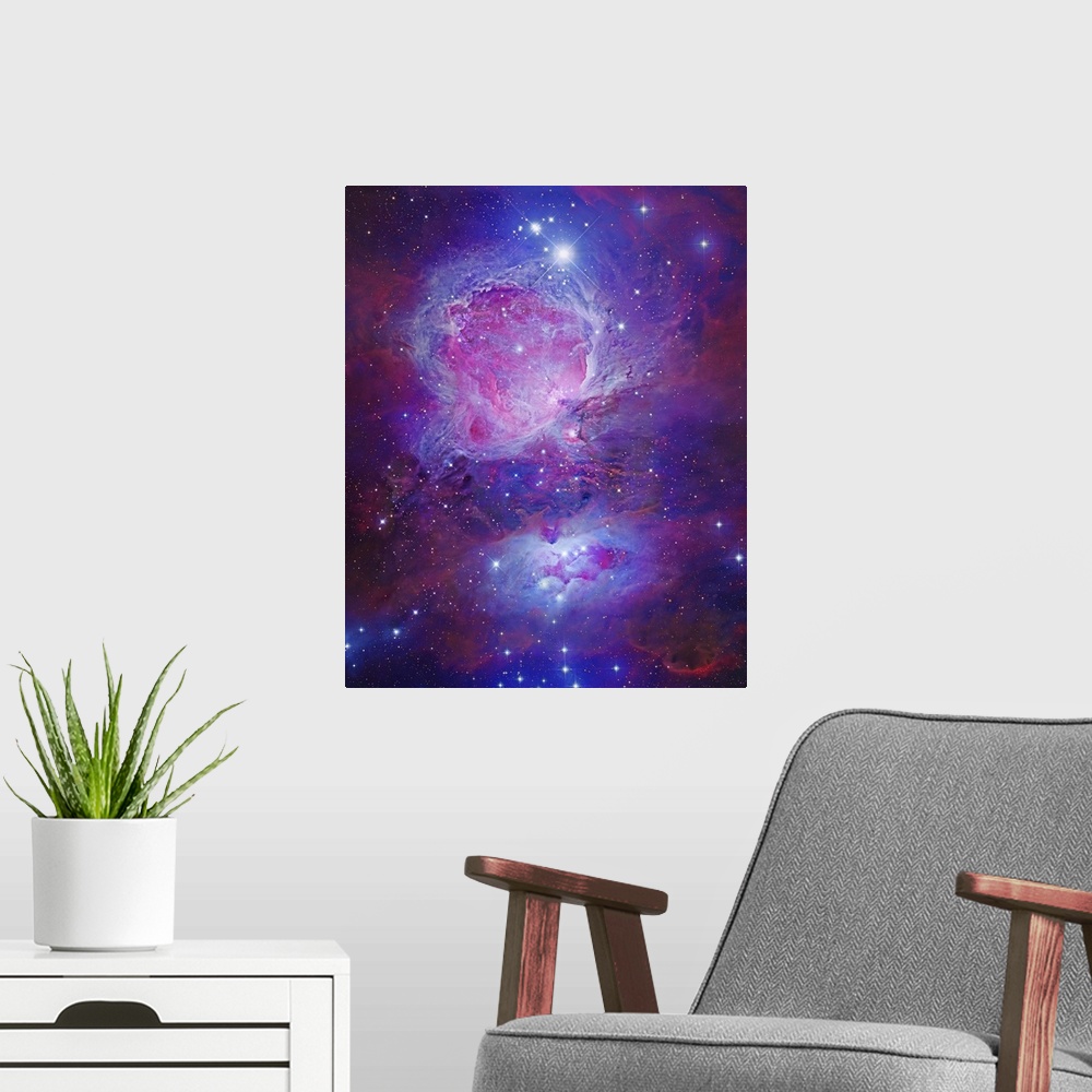 A modern room featuring Messier 42, The Great Nebula In Orion