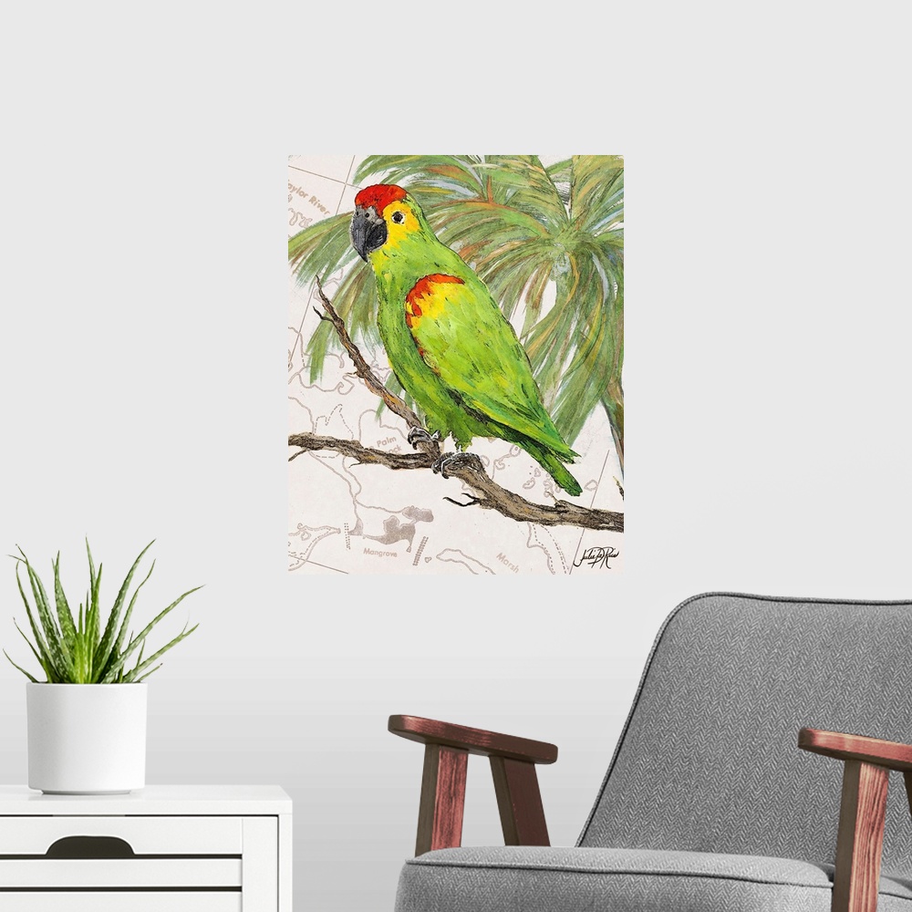 A modern room featuring Another Bird in Paradise II