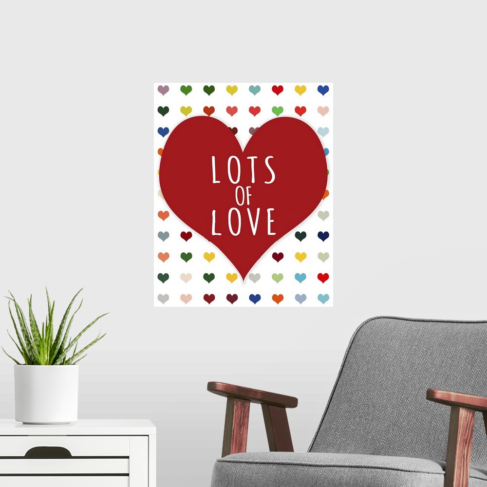 A modern room featuring Lots of Love