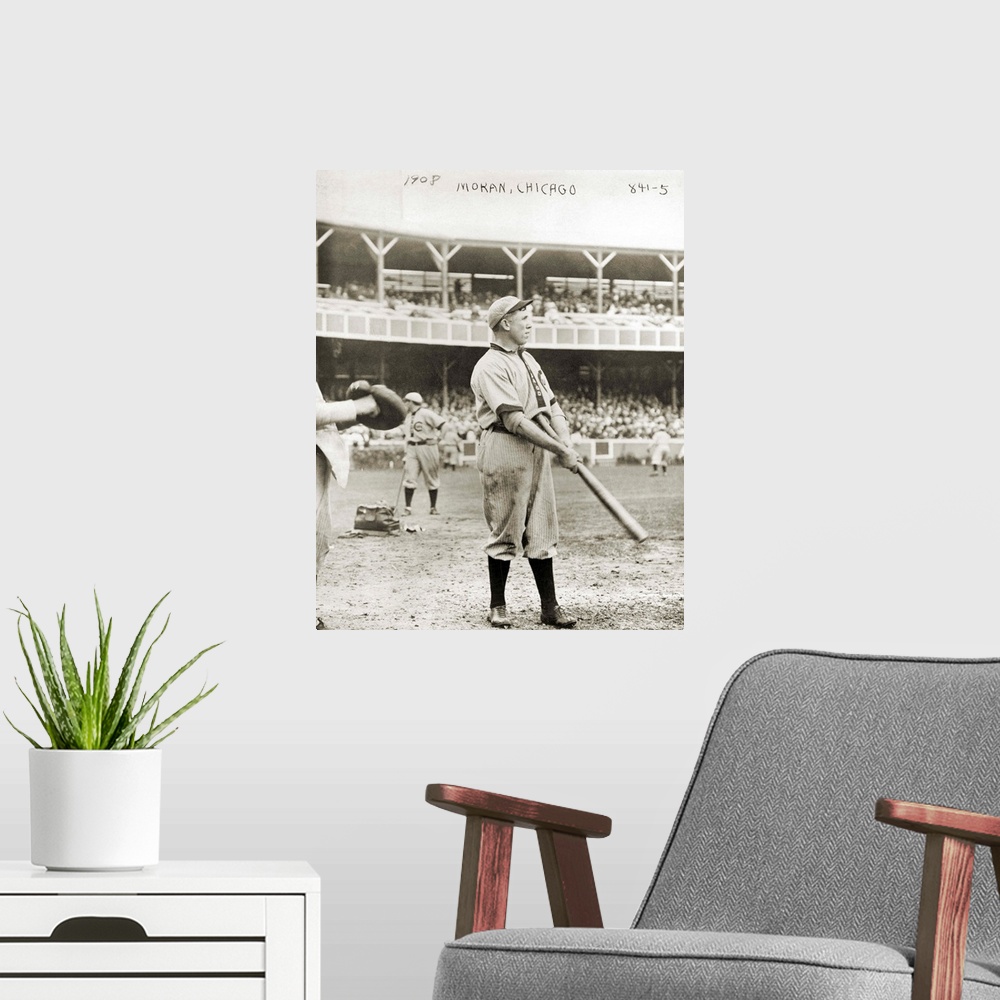 A modern room featuring (1876-1924). American baseball player and manager. Photographed while playing with the Chicago Cu...