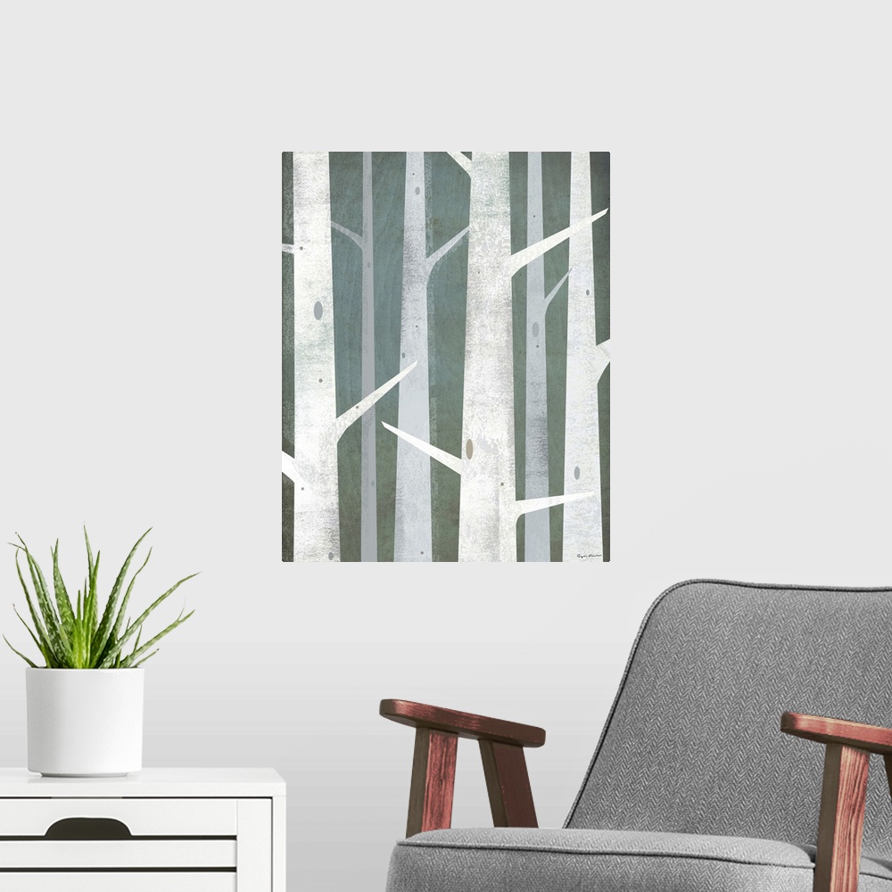 A modern room featuring Birches I