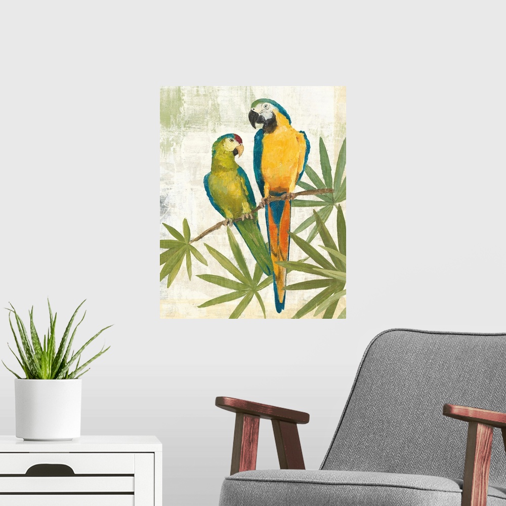 A modern room featuring Birds of a Feather III