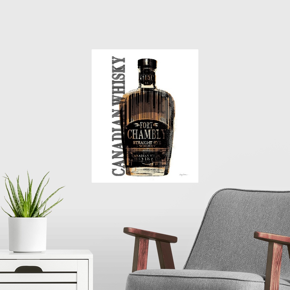 A modern room featuring Canadian Whisky