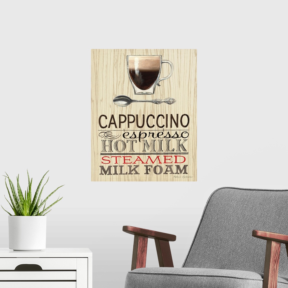 A modern room featuring Cappucino