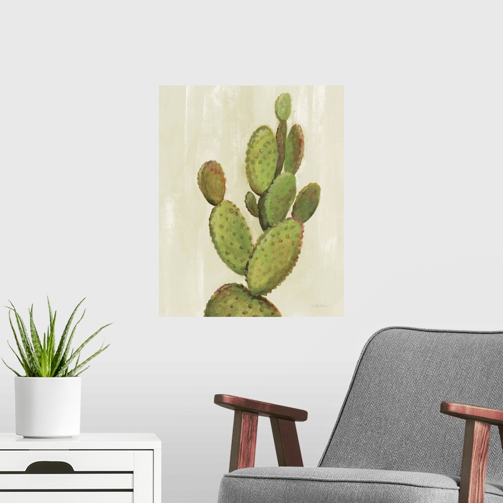 A modern room featuring Front Yard Cactus I
