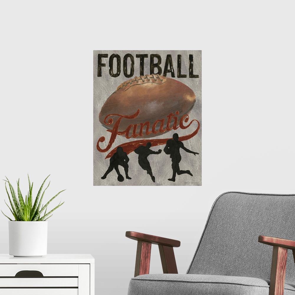A modern room featuring 'Football Fanatic'