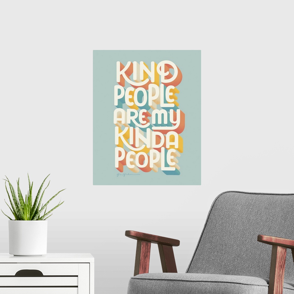 A modern room featuring Kind People I