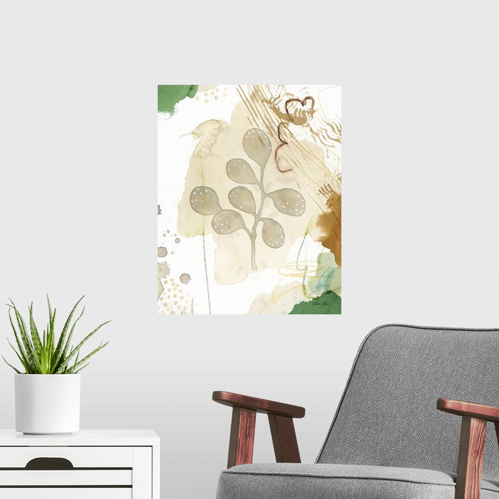 A modern room featuring Nature Abstract I Detail