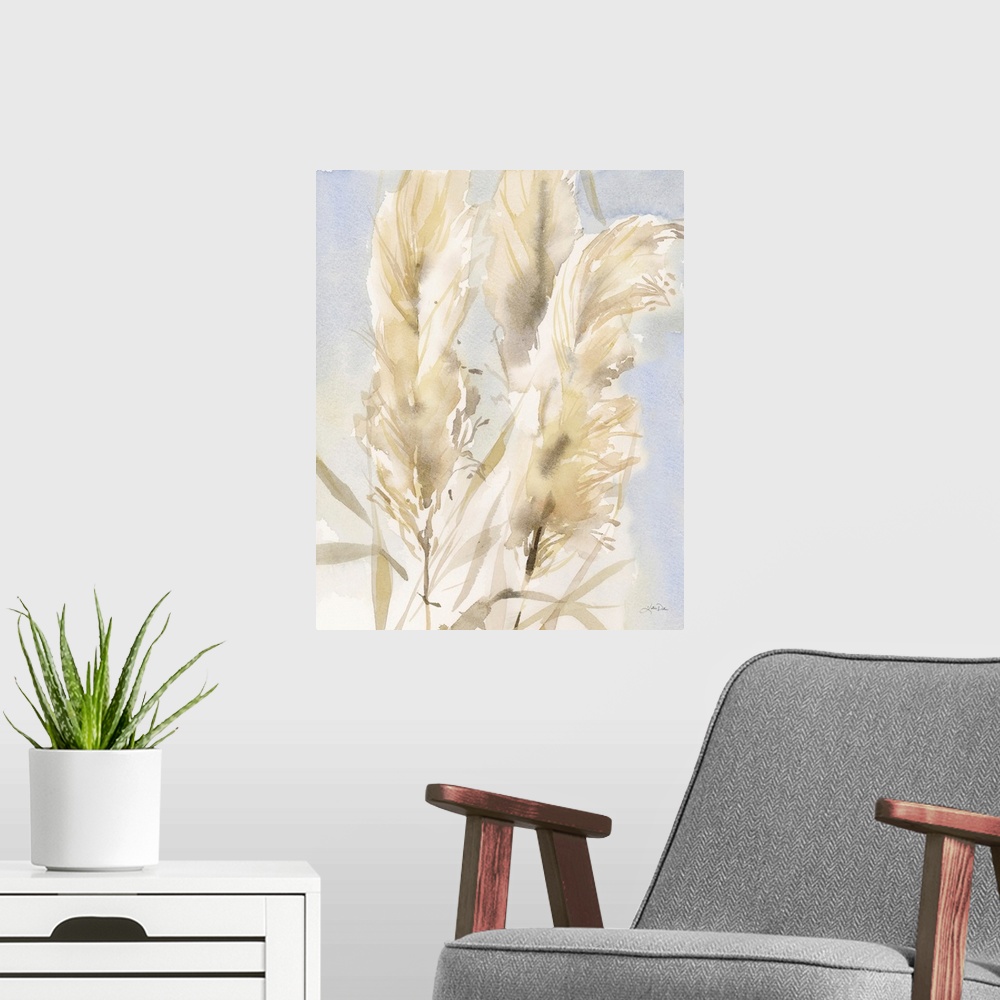 A modern room featuring Pampas Grasses II