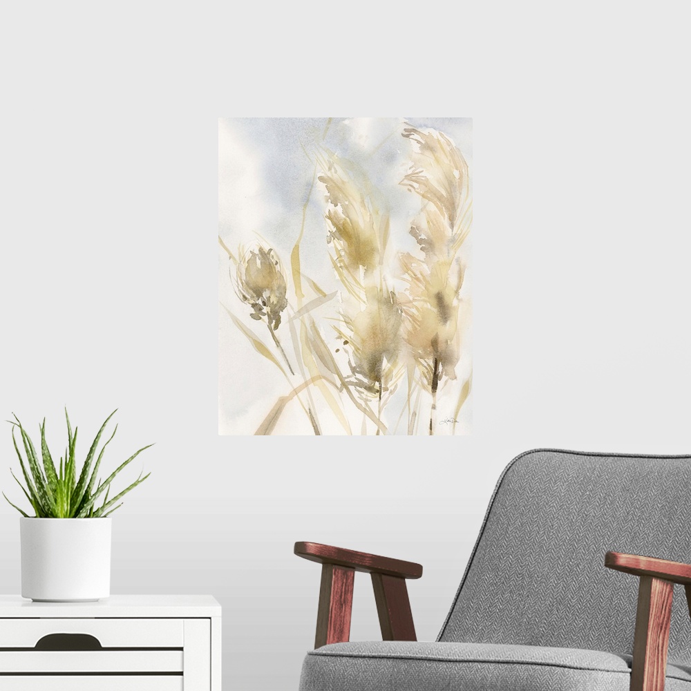 A modern room featuring Pampas Grasses III