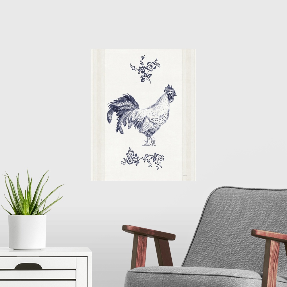 A modern room featuring Summer Chickens I