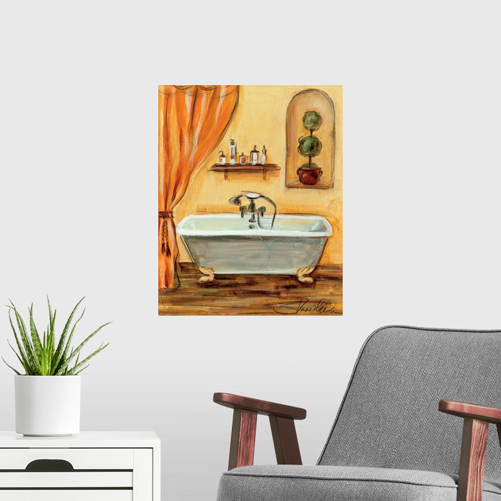 A modern room featuring Tuscan Bath I