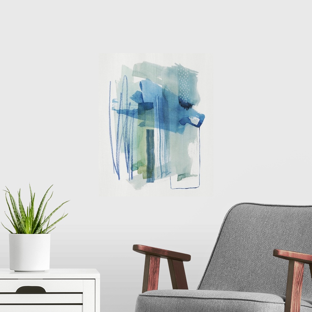 A modern room featuring Abstract Oasis I