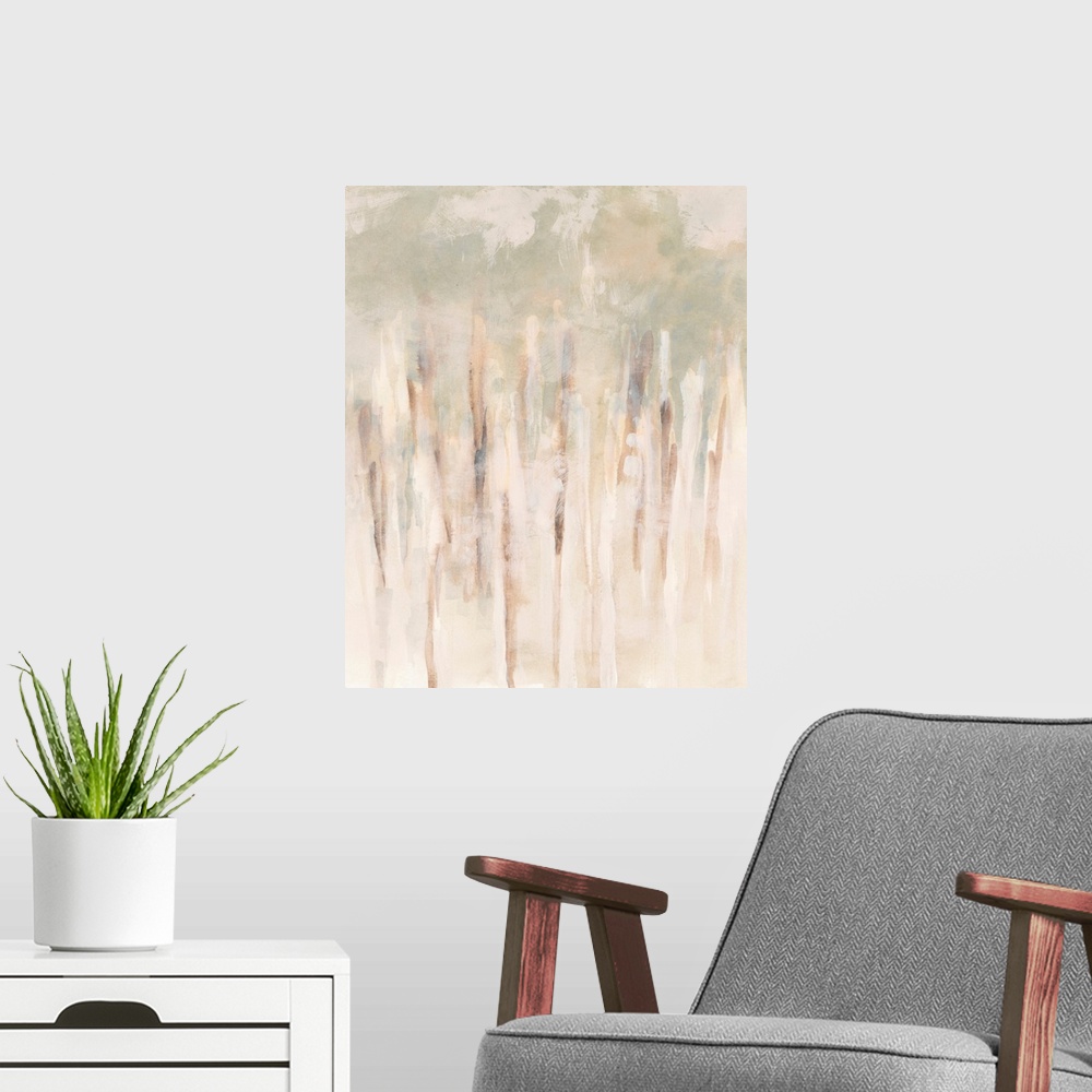 A modern room featuring Abstract Thicket I