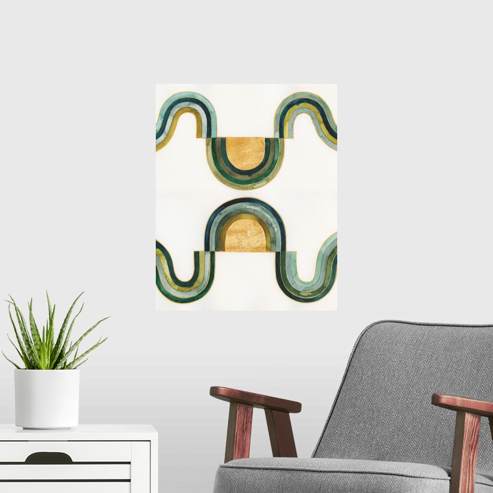 A modern room featuring Analogous Arches II