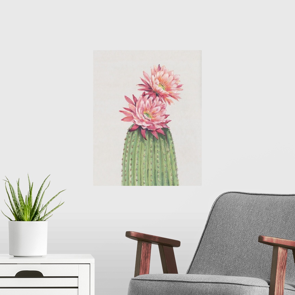 A modern room featuring Cactus Blossom II