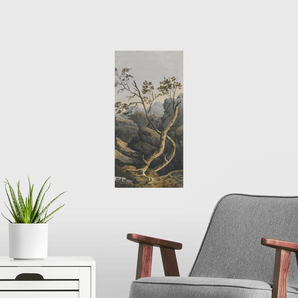 A modern room featuring Chinese Landscape I