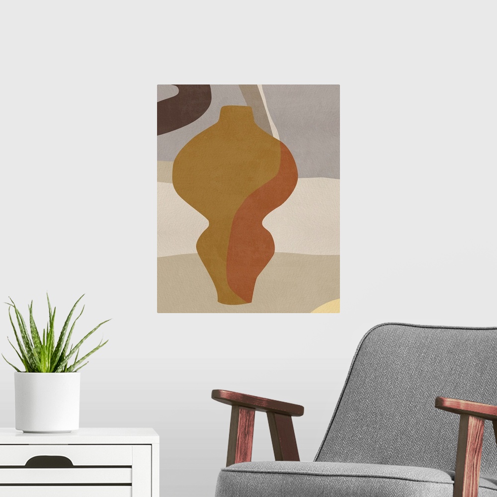 A modern room featuring Cubist Vase III