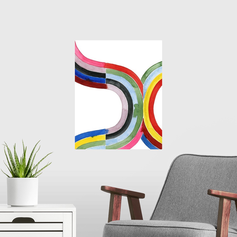 A modern room featuring Deconstructed Rainbow V