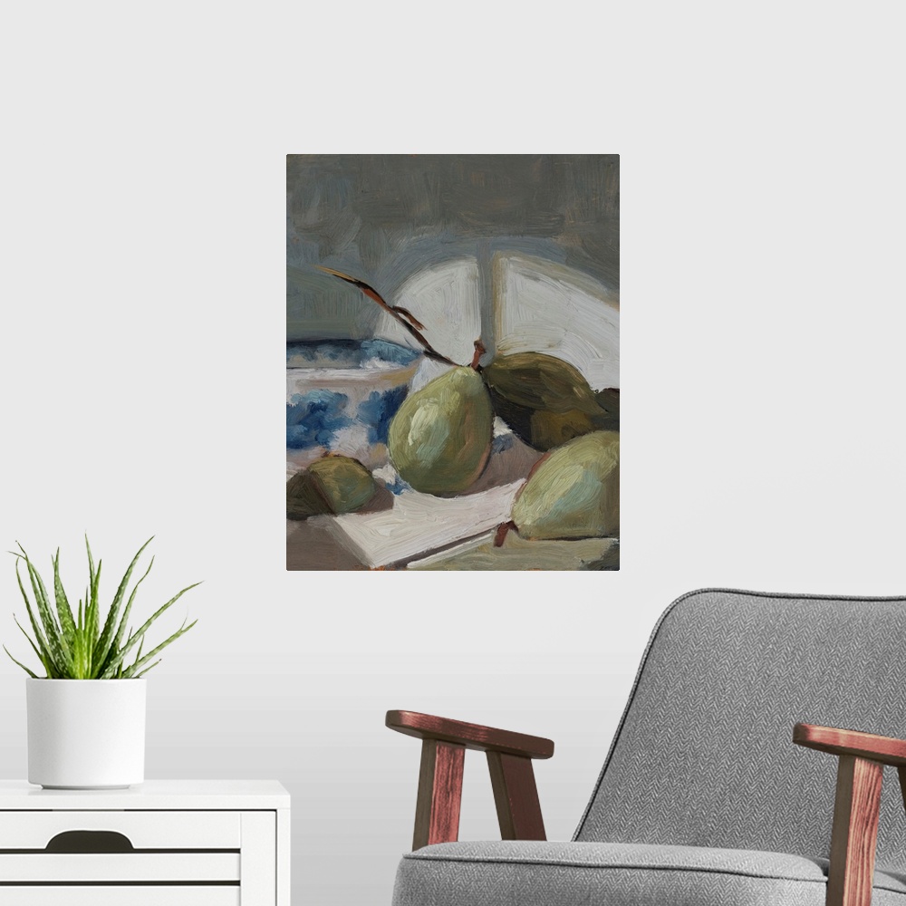 A modern room featuring Delightful Pears III