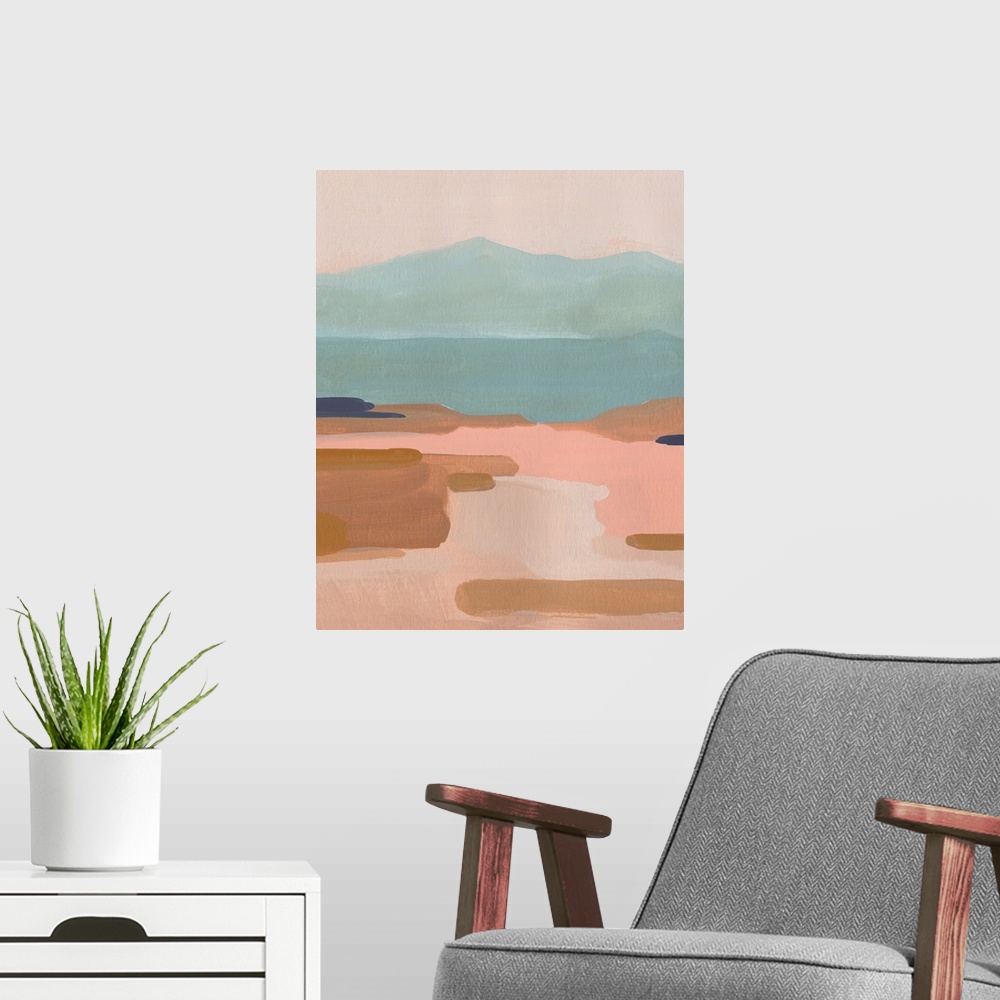 A modern room featuring Desert Sunrise I