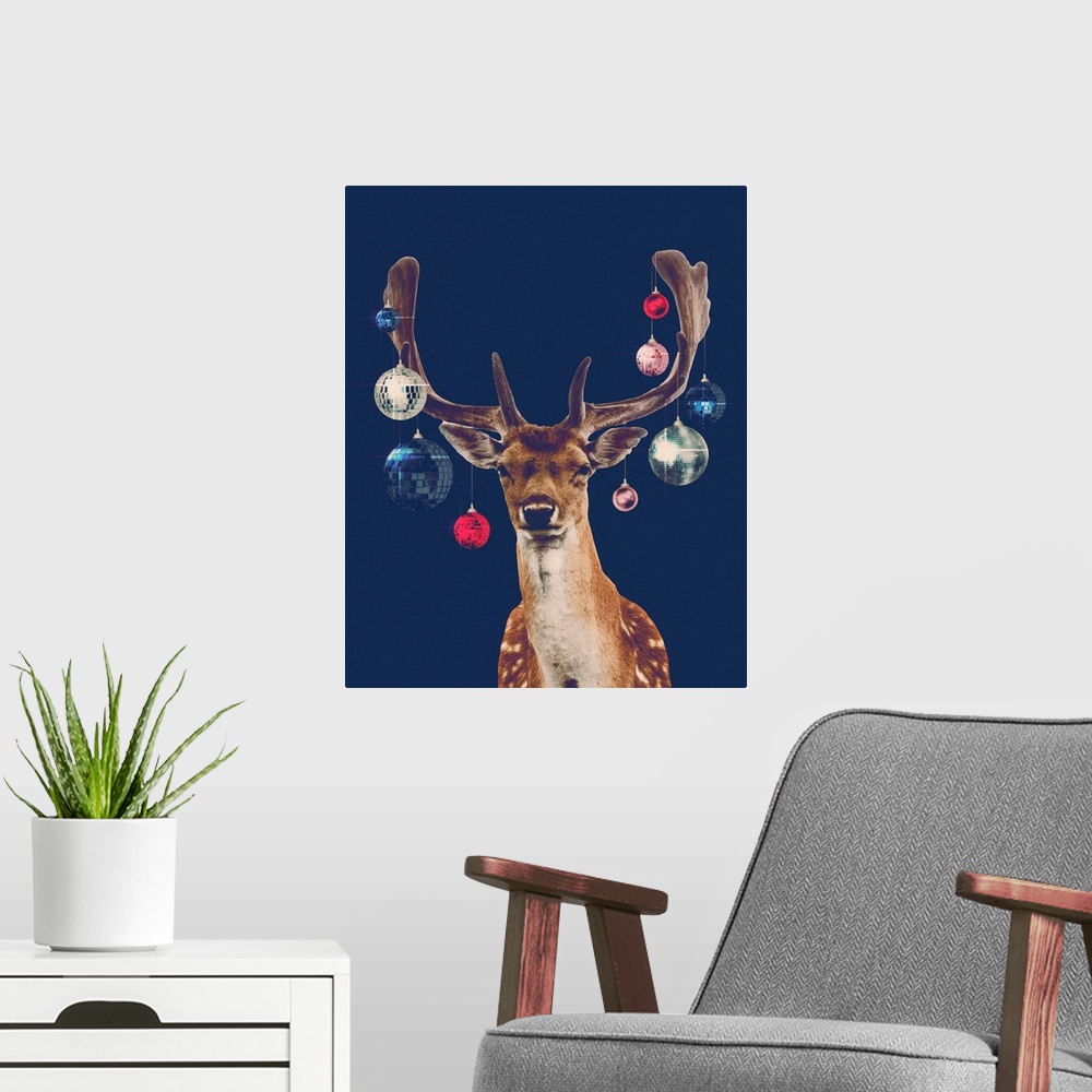 A modern room featuring Disco Deer ll Blue