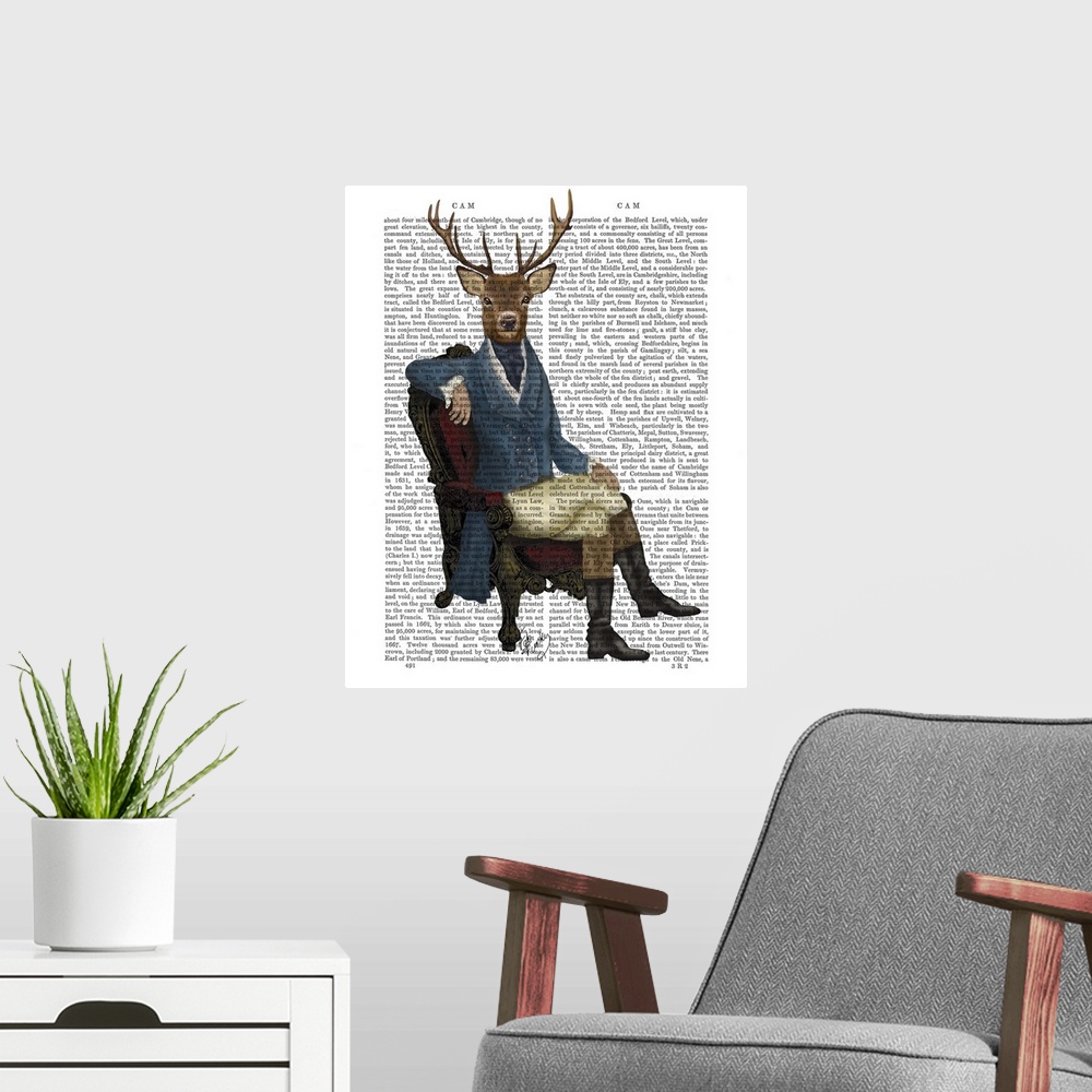 A modern room featuring Distinguished Deer Full