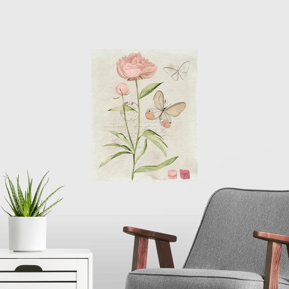 A modern room featuring Field Notes Florals II