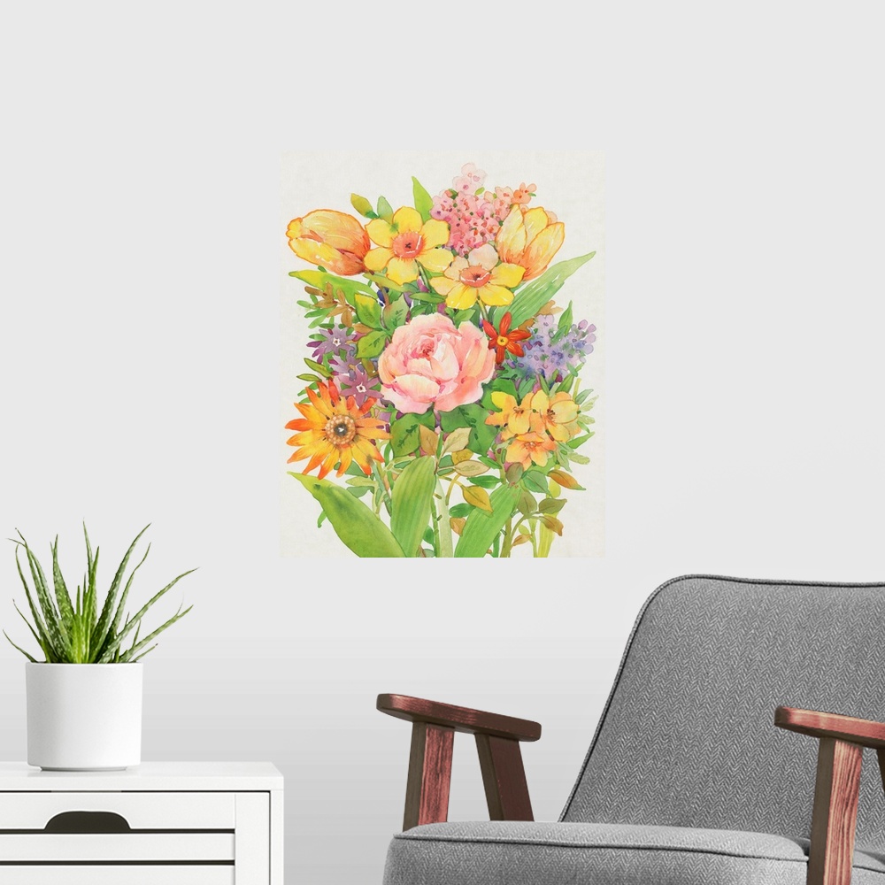 A modern room featuring Floral Mix II