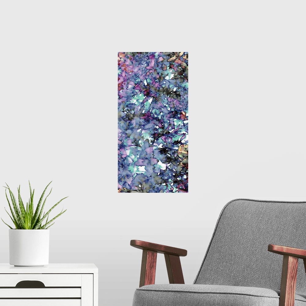 A modern room featuring Flower Drop I