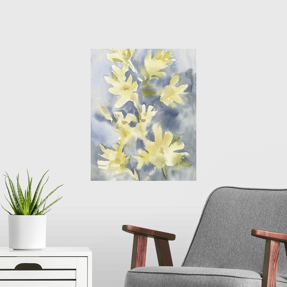 A modern room featuring Forsythia Blooms I