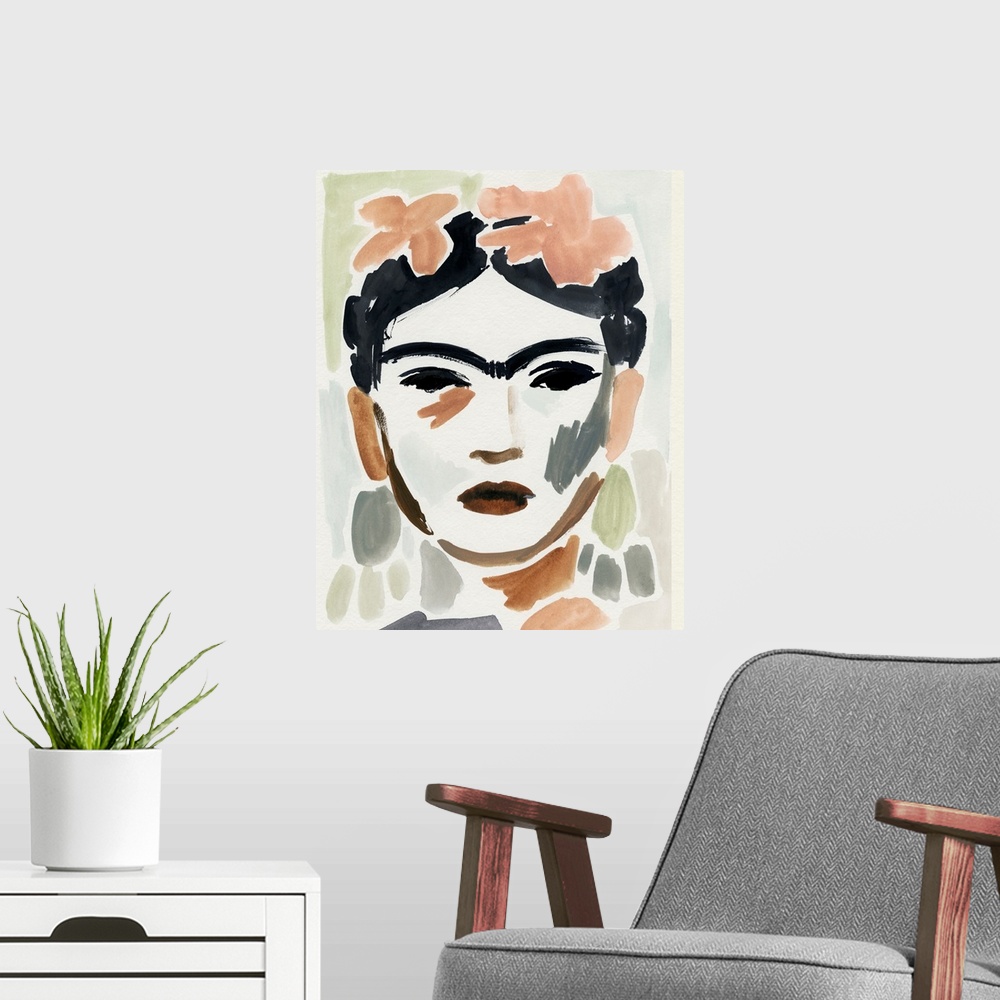 A modern room featuring Frida Fragments II