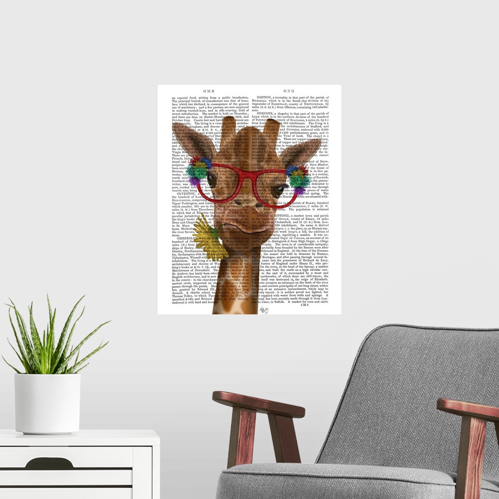 A modern room featuring Giraffe and Flower Glasses 3