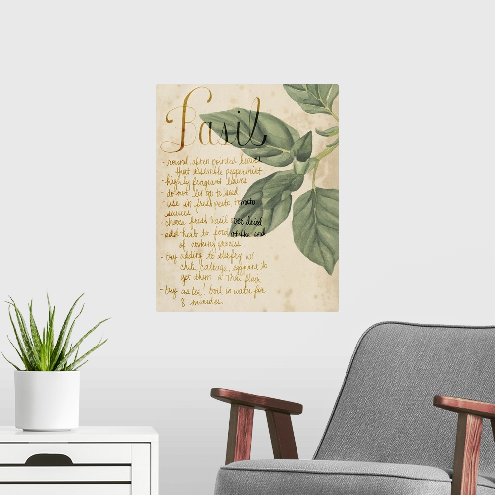 A modern room featuring Herb Study I
