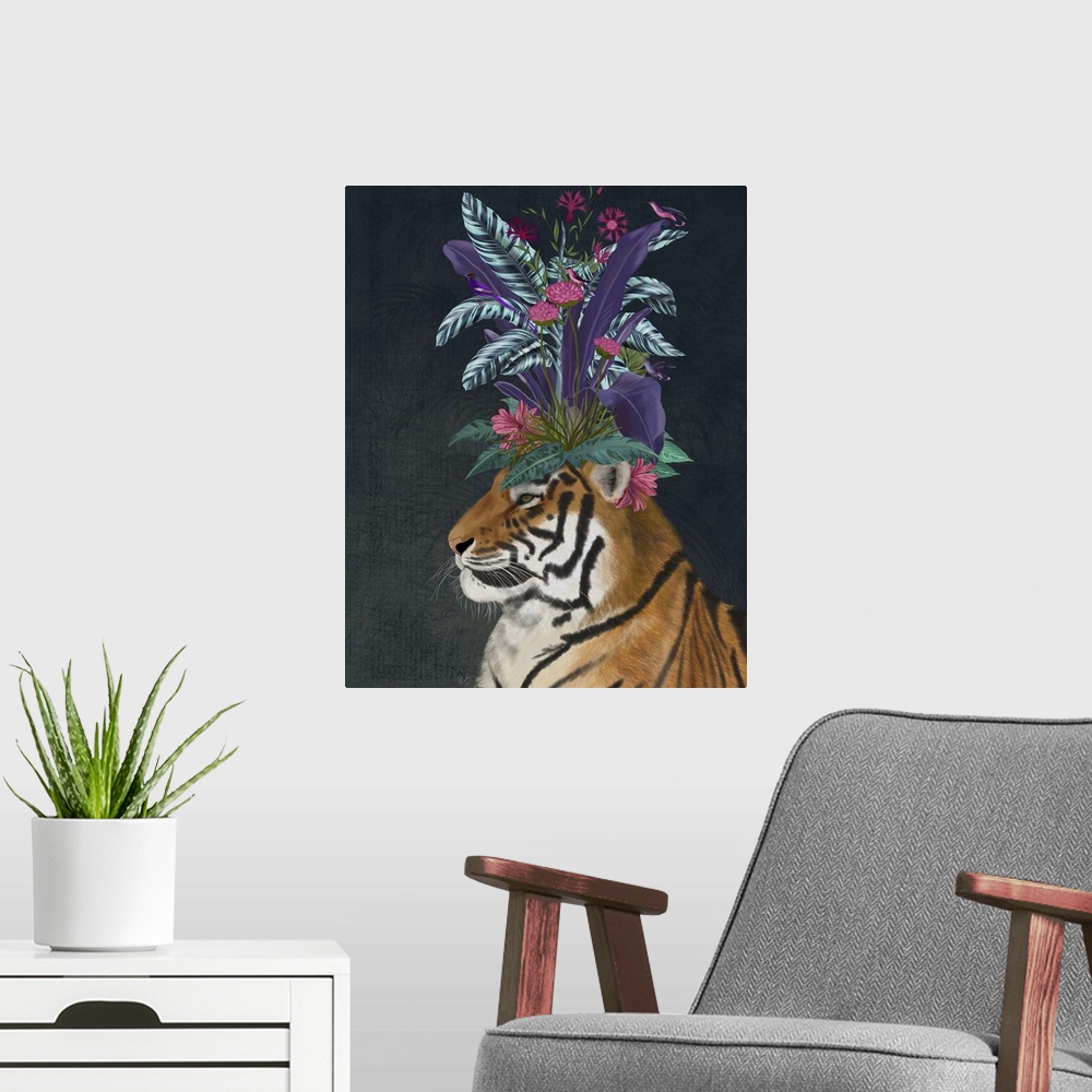 A modern room featuring Hot House Tiger 2