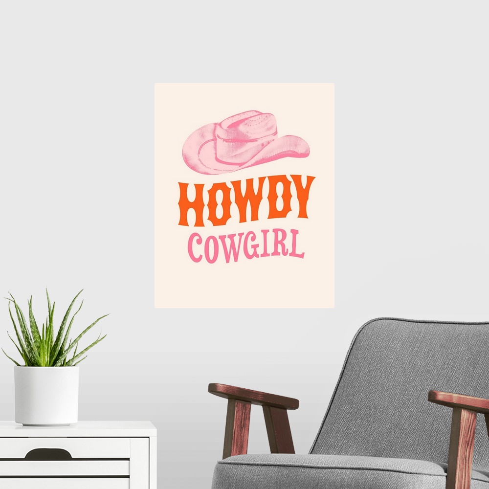 A modern room featuring Howdy Cowgirl IV