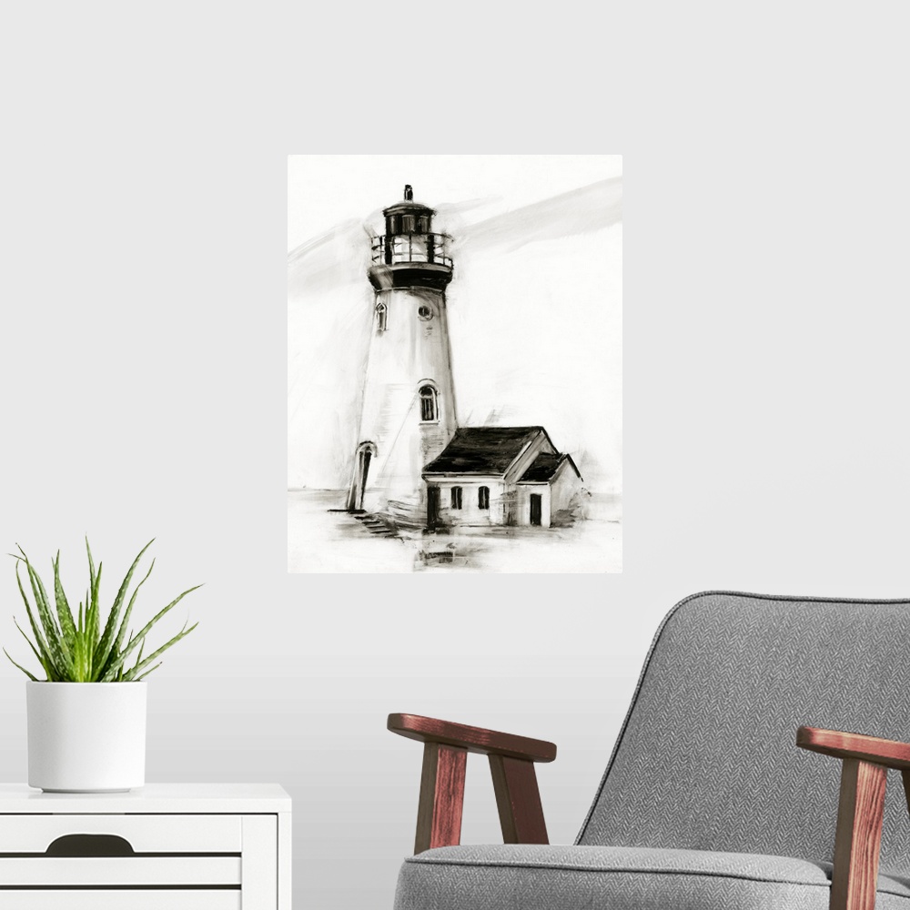 A modern room featuring Lighthouse Study I