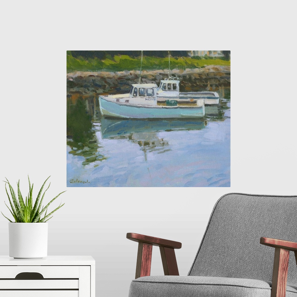 A modern room featuring Lobster Boats