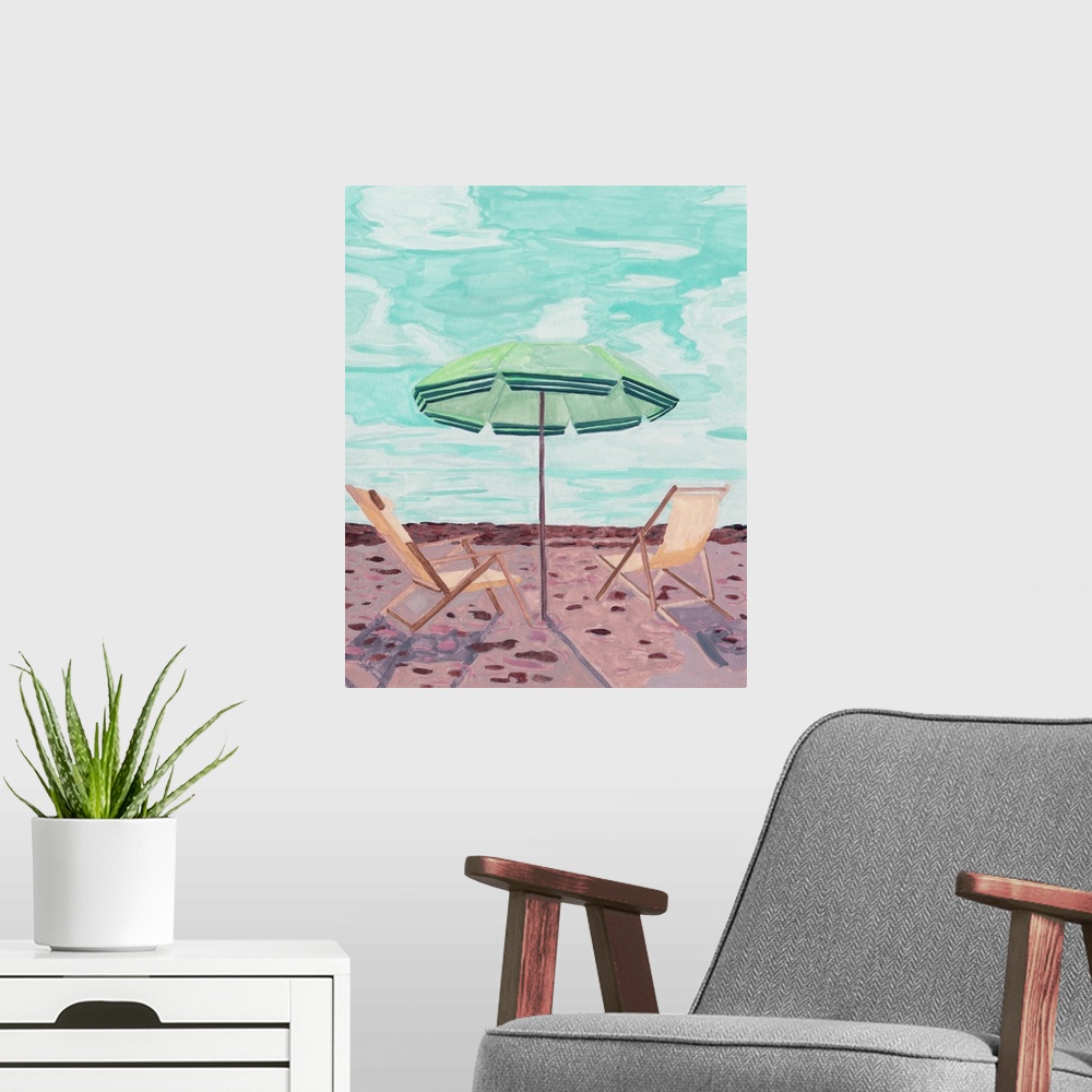 A modern room featuring Pastel Sky II