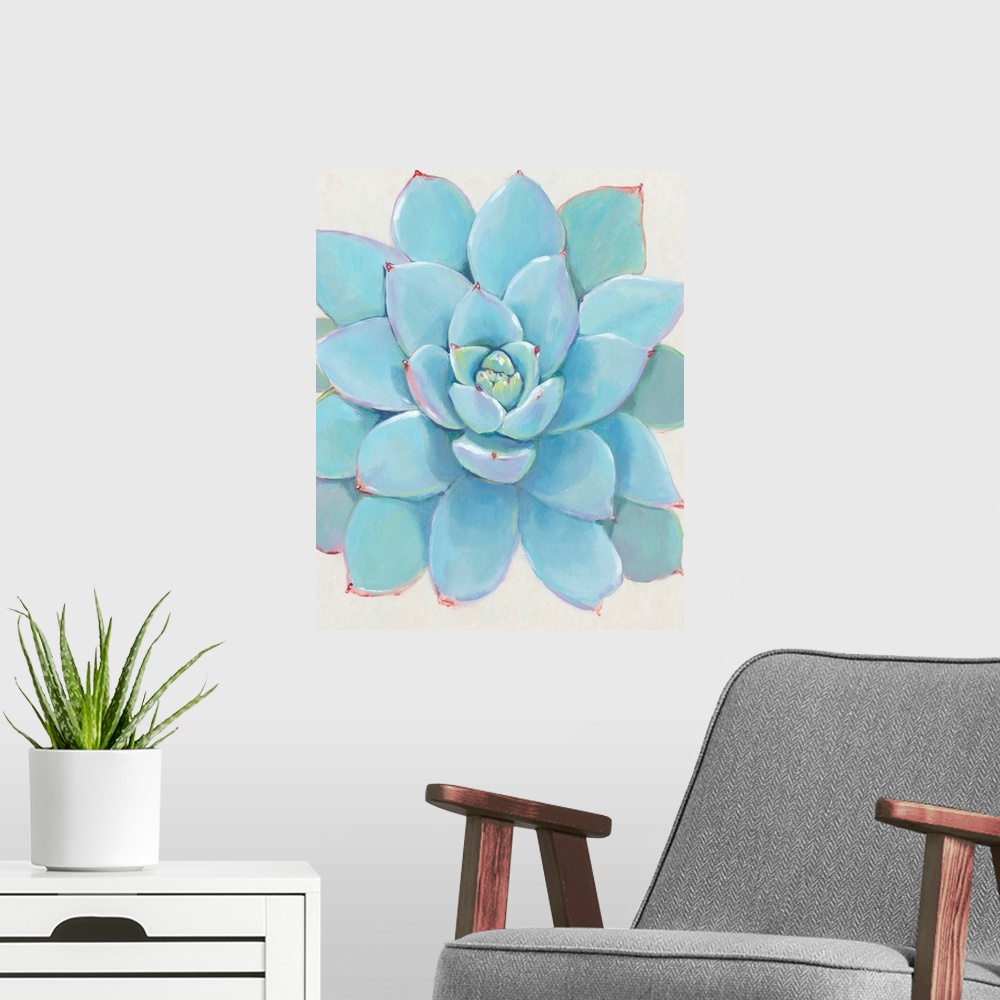 A modern room featuring Pastel Succulent I