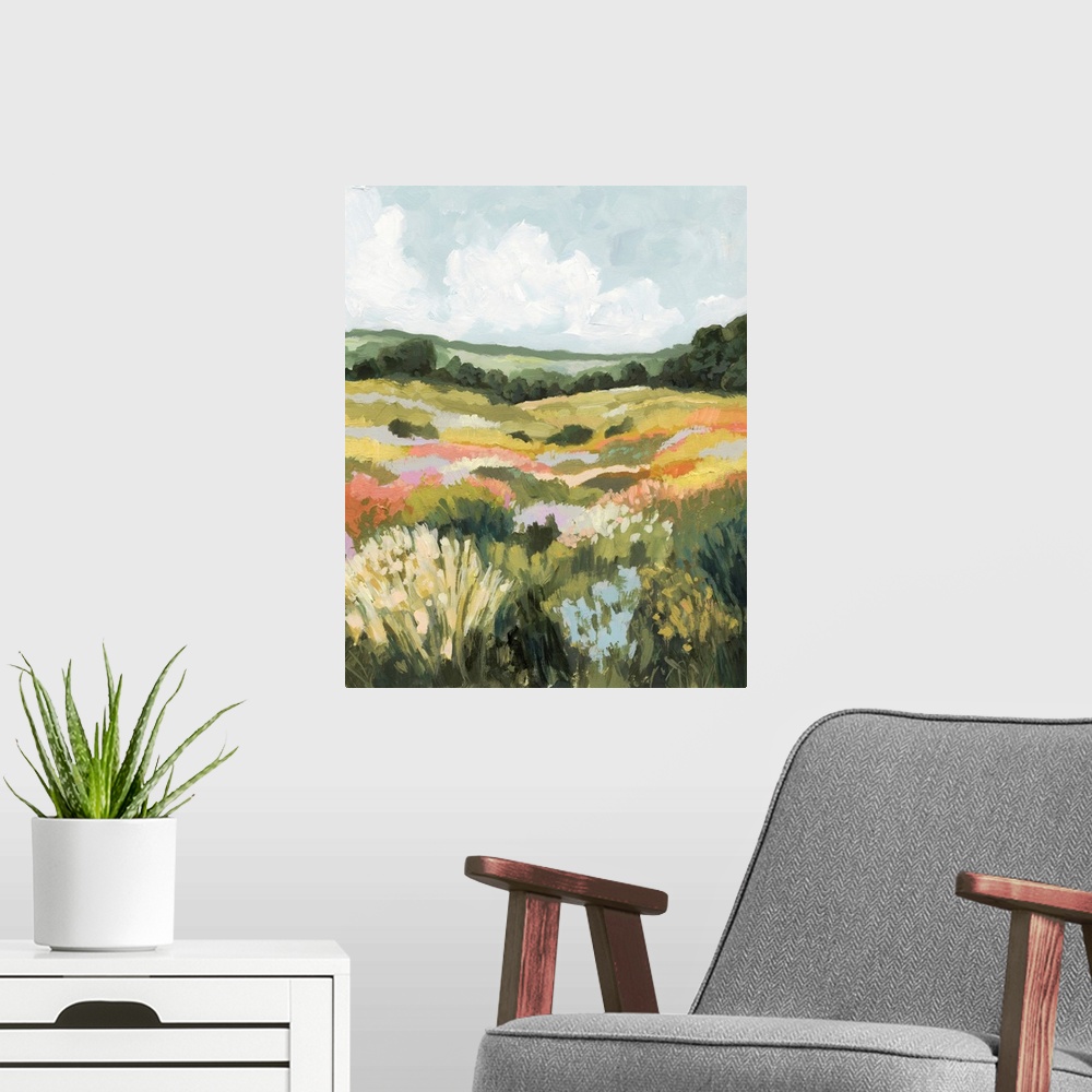 A modern room featuring Prairie Grass Vista I