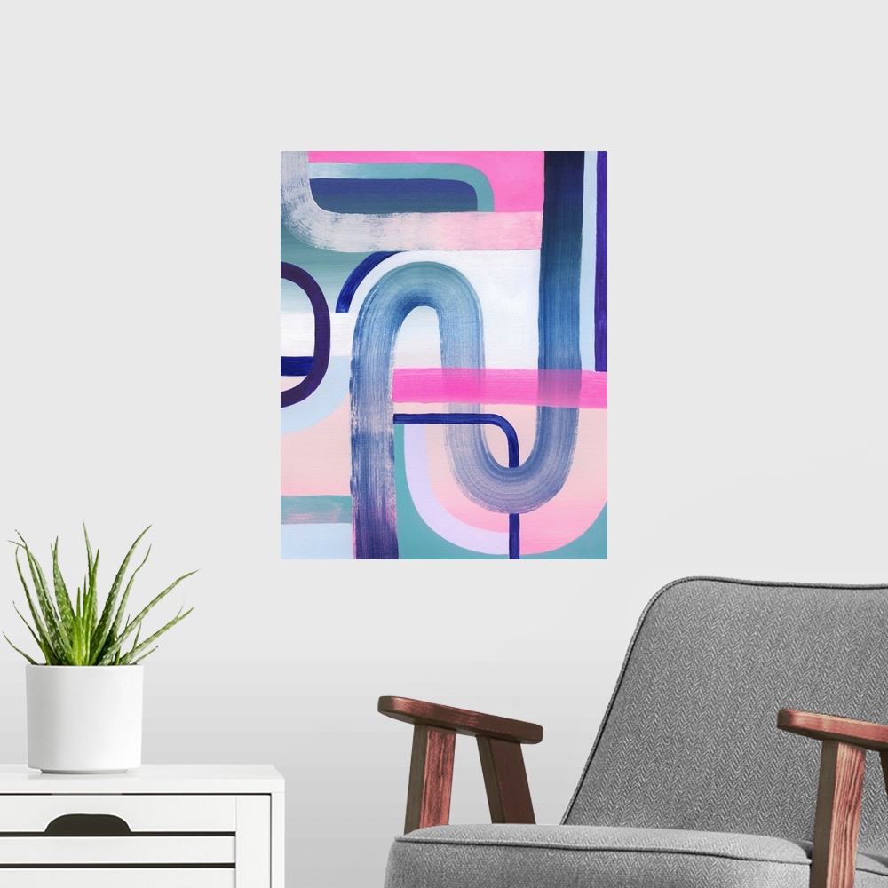 A modern room featuring Prismatic Evening II
