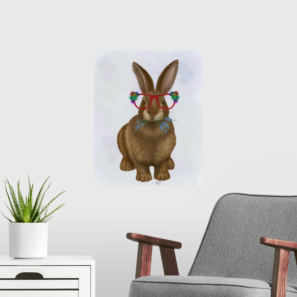 A modern room featuring Rabbit and Flower Glasses