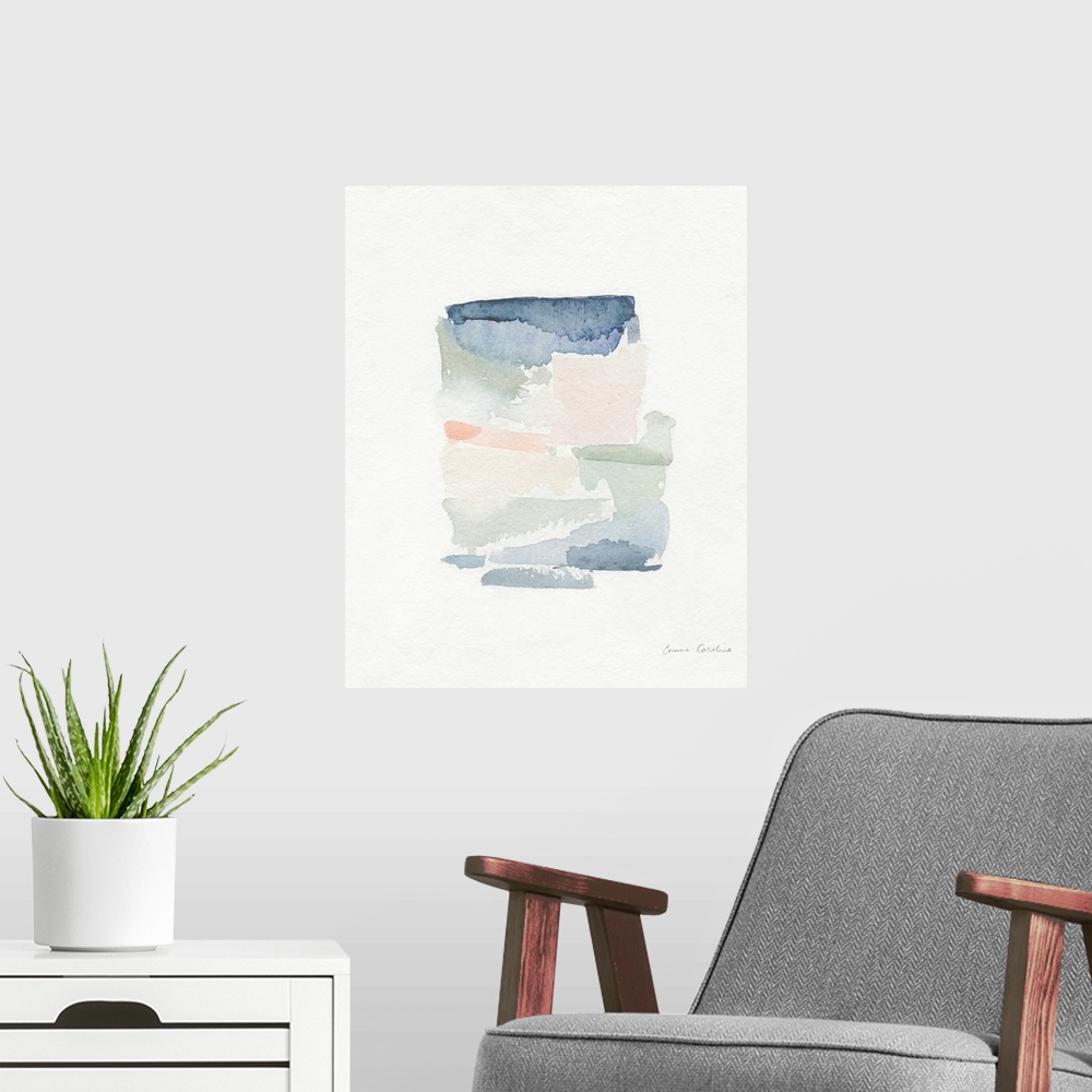A modern room featuring Sea Glass Color Studies III