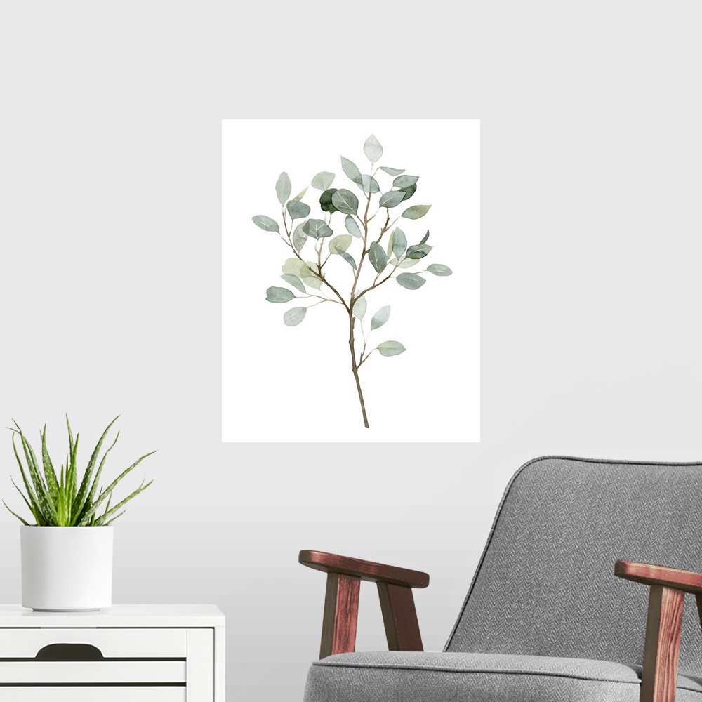 A modern room featuring Seaglass Eucalyptus II